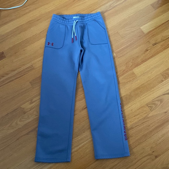 Youth Large Blue Under Armour Fleece Pants - Picture 1 of 5